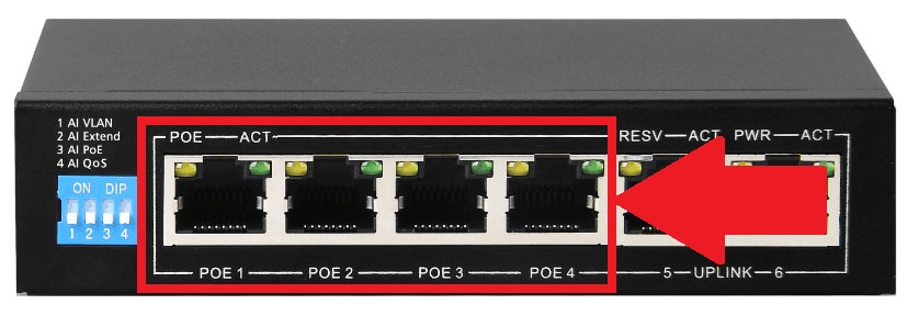 Porty 100mbps w switchu