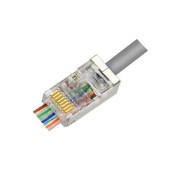 Wtyk RJ45 kategorii 5E FTP przelotowy (opakowanie 100 szt)