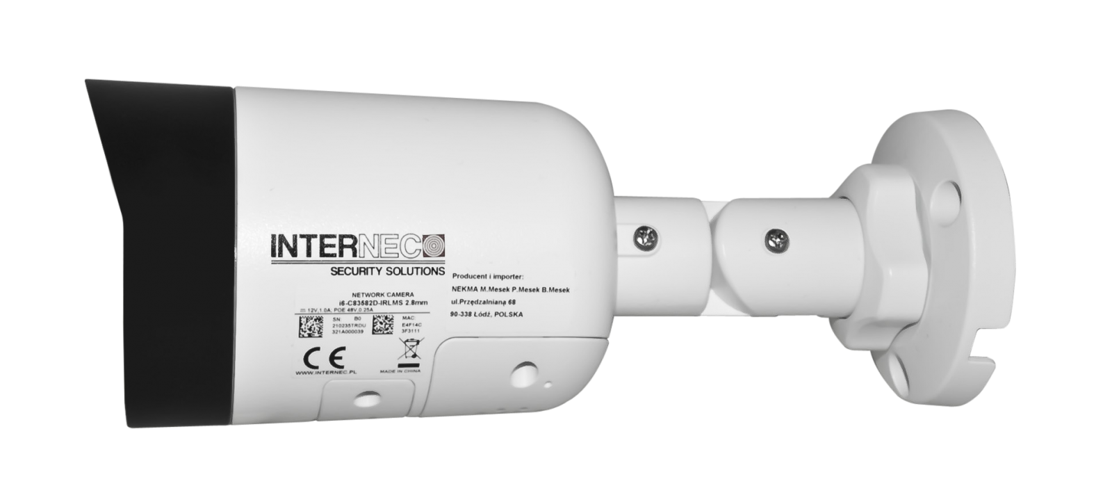 Kamera typu bullet z daszkiem