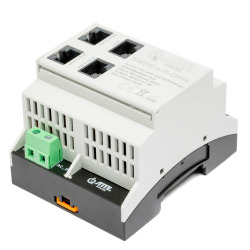 Switch PoE 4 portowy z wbudowanym zasilaczem na szynę TH35