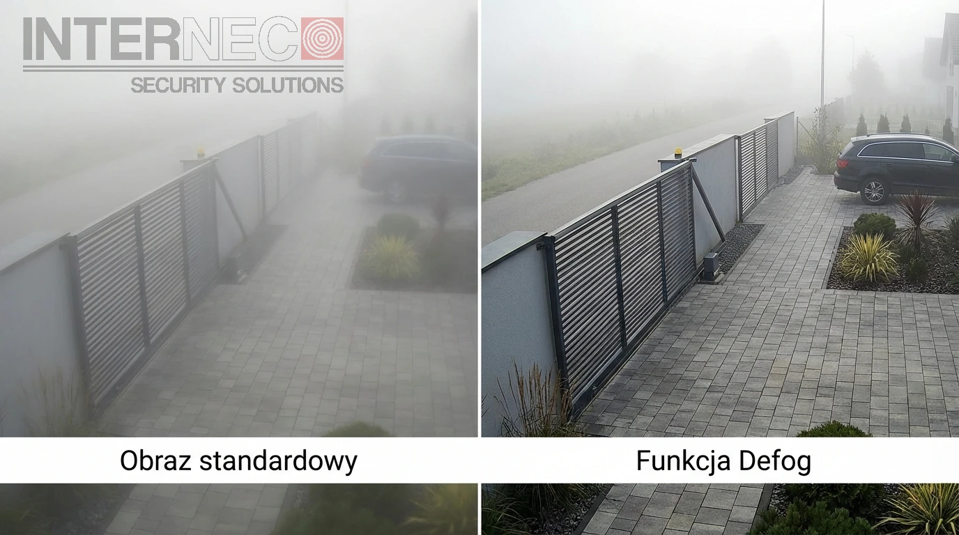 Porównanie działania funkcji Defog w gęstej mgle