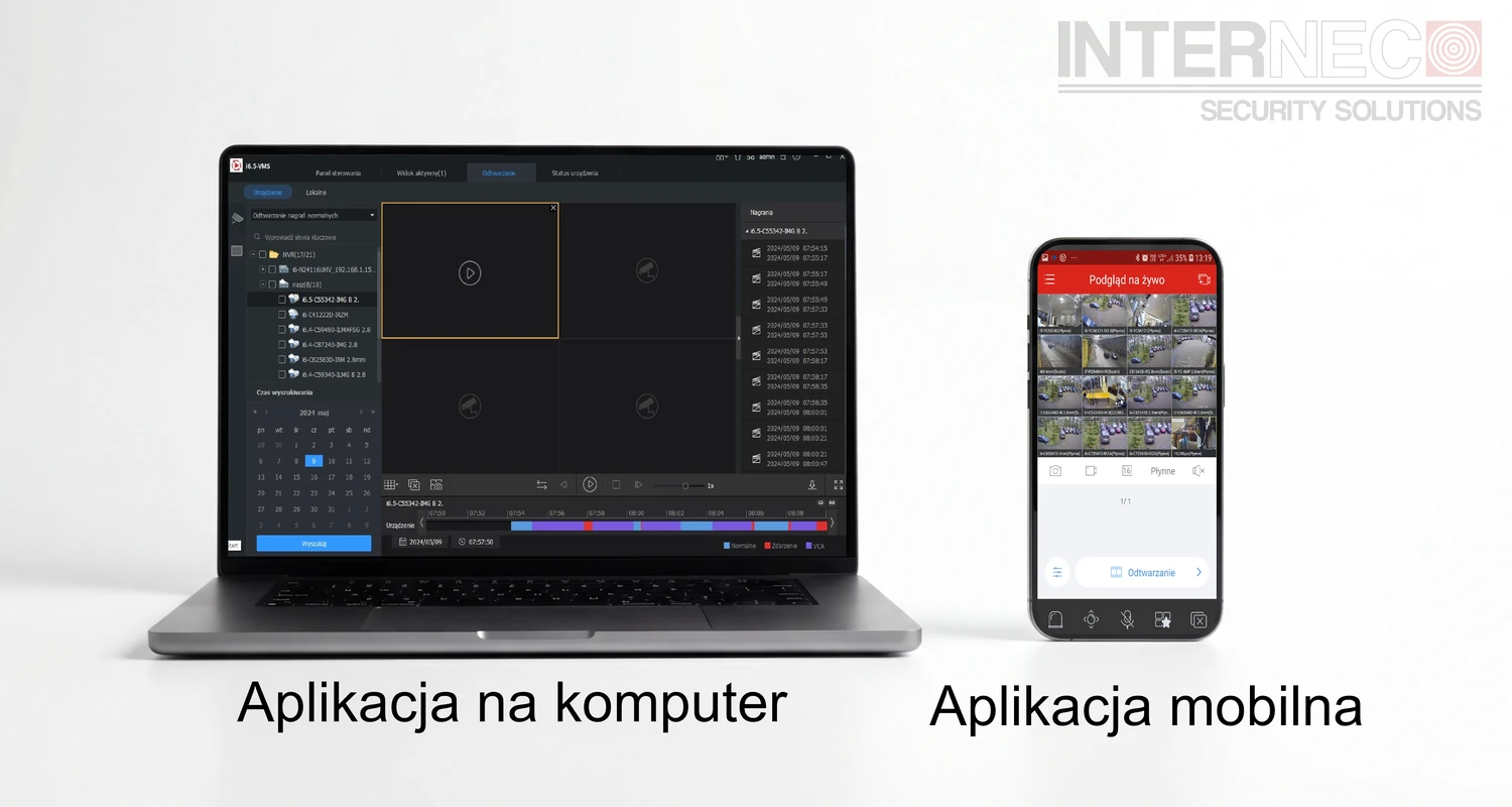 Zdalny dostęp do monitoringu przez aplikację mobilną i program na komputer