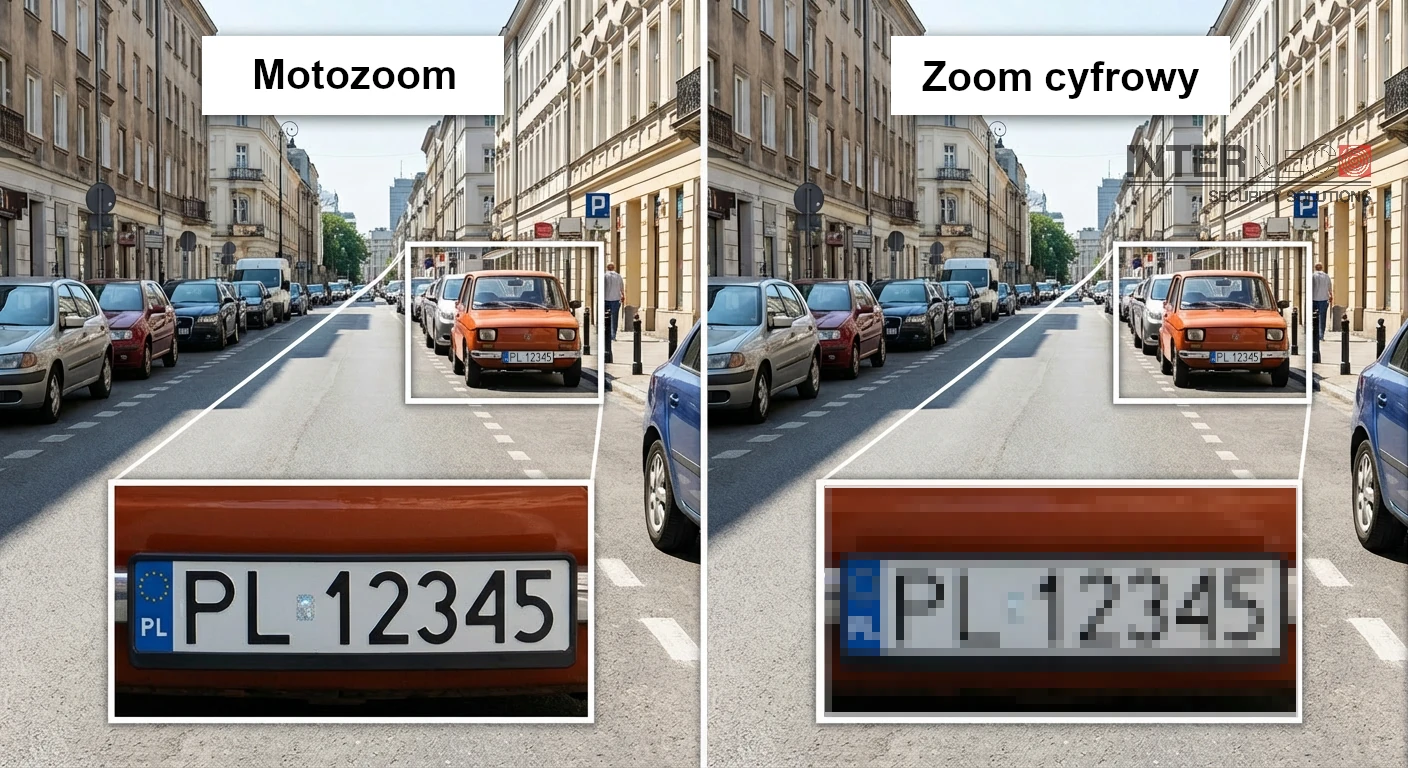 Porównanie motozoomu i zoomu cyfrowego