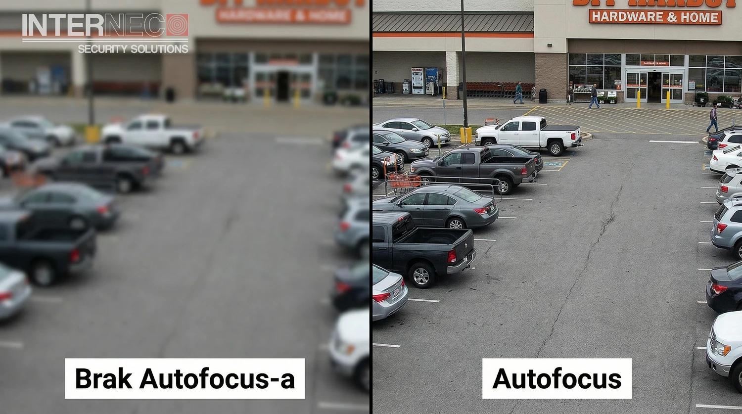 Porównanie jakości obrazu: rozmyty kadr bez funkcji autofocus i ostry obraz z włączonym autofocusem