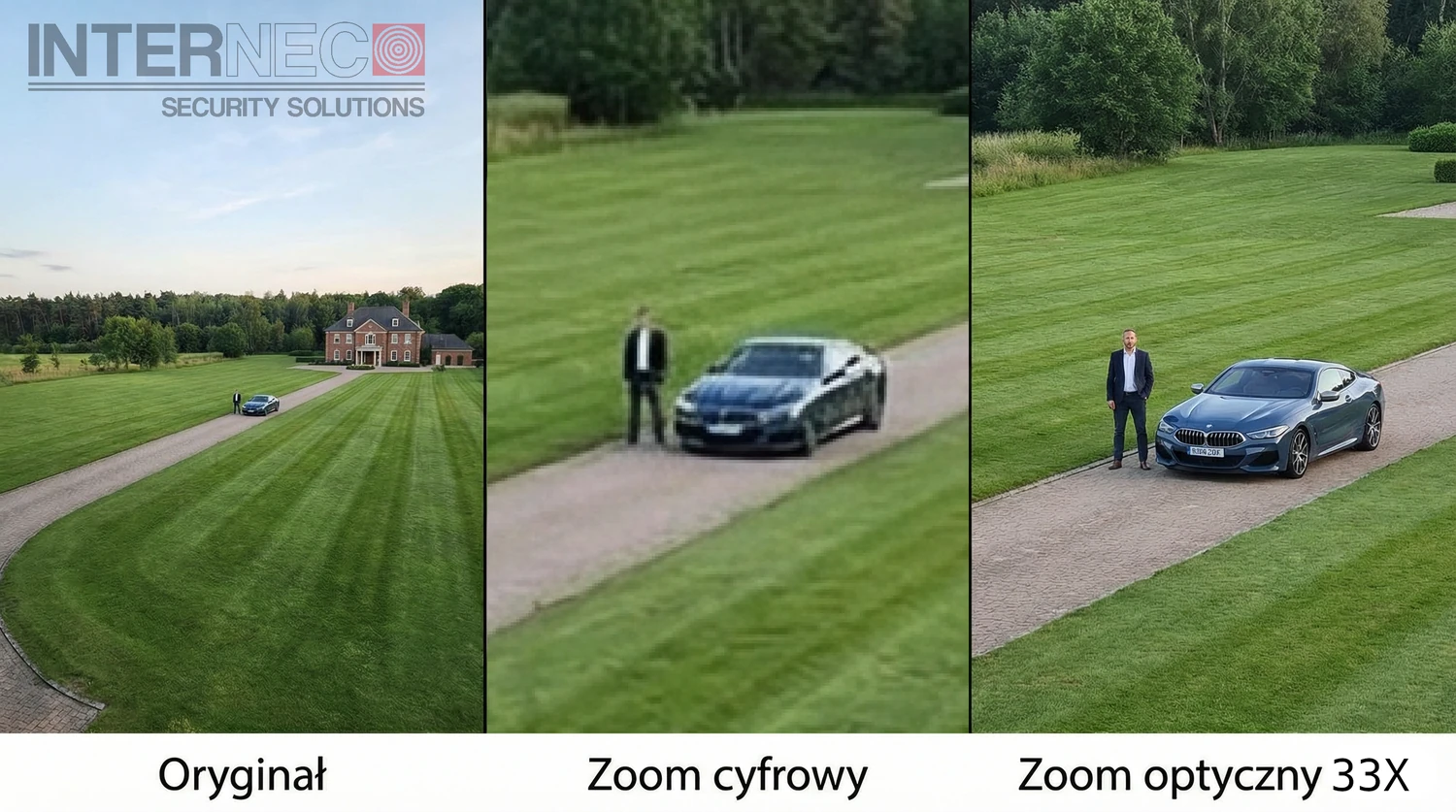 Porównanie: zoom cyfrowy kontra 33-krotny zoom optyczny kamery