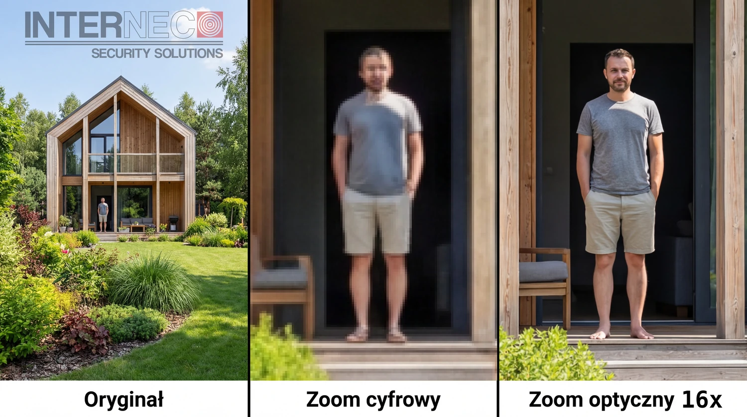Porównanie: zoom cyfrowy kontra 16-krotny zoom optyczny