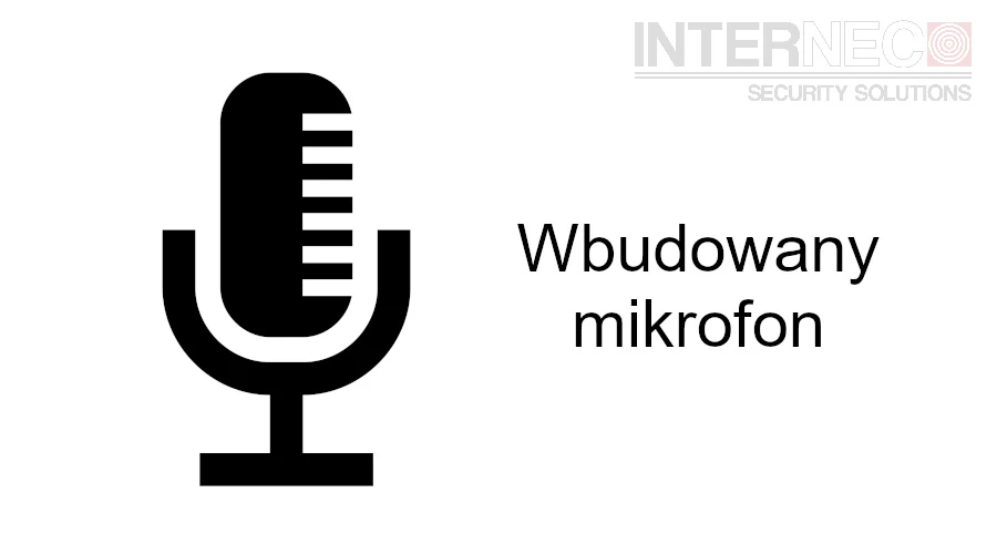 Obrazek z mikrofonem prezentujący że w kamerze wbudowany jest mikrofon