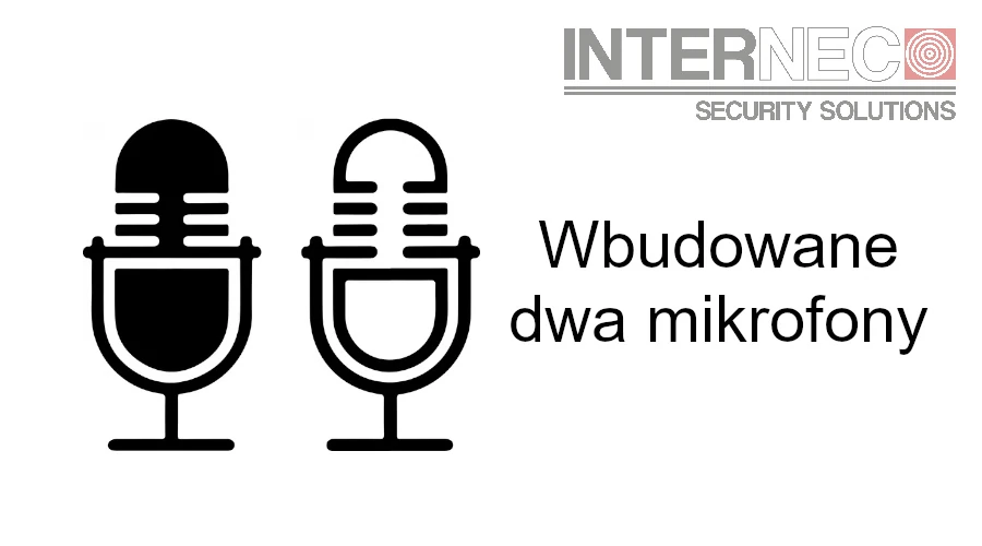 Wizualizacja - obrazek przedstawiający dwa wbudowane mikrofony w kamerze