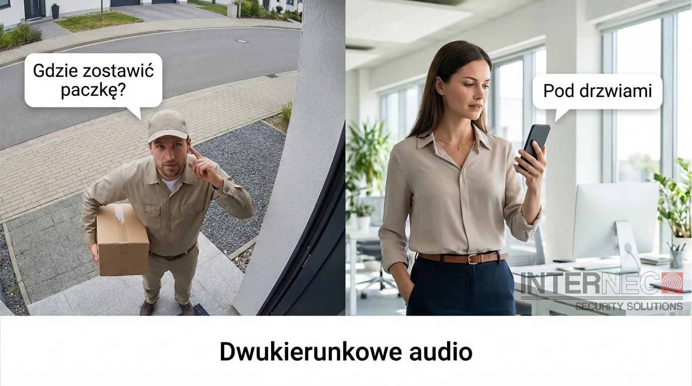 Funkcja dwukierunkowego audio umożliwiająca rozmowę przez kamerę