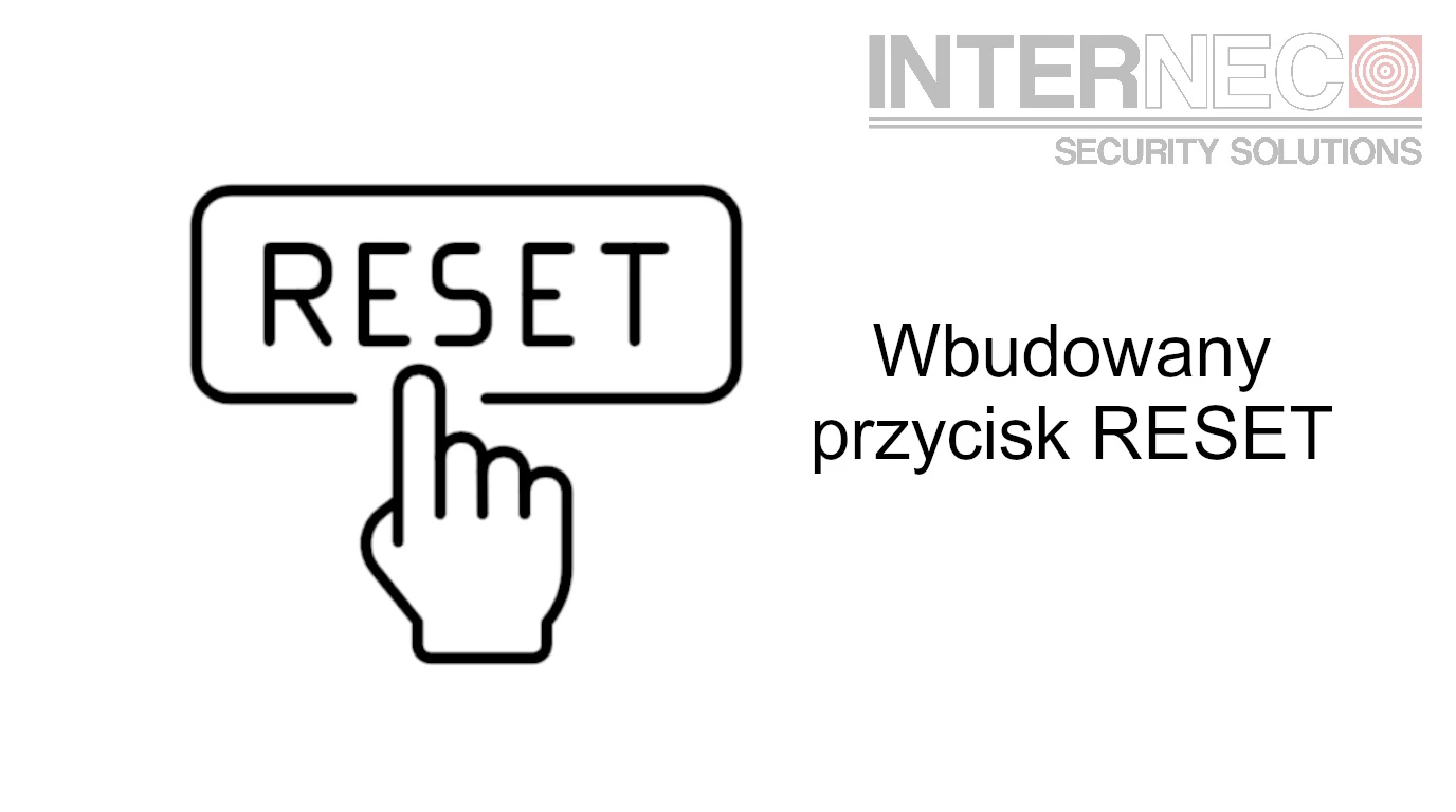 Fizyczny przycisk reset w kamerze do przywracania ustawień fabrycznych