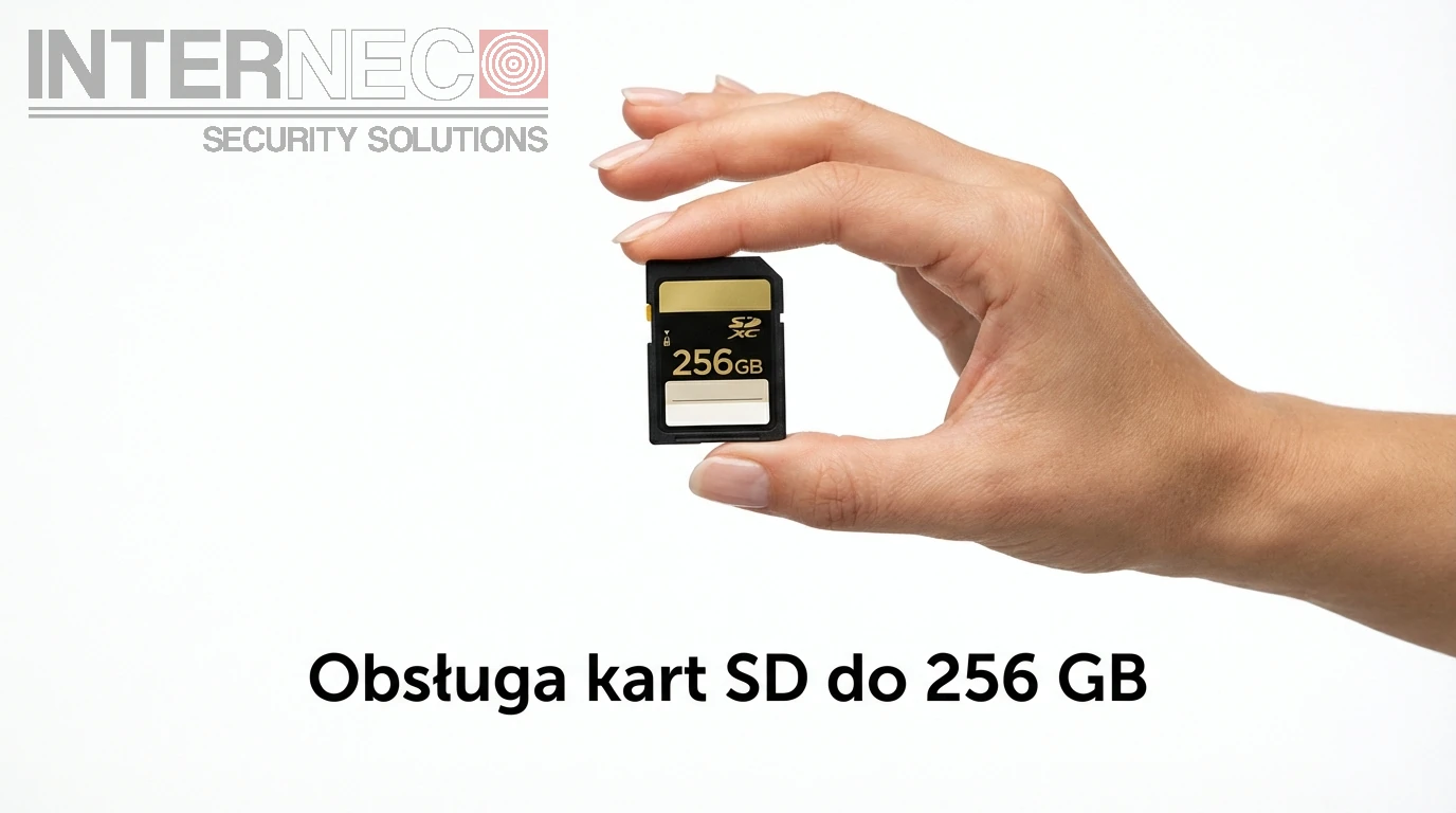 Kamera monitoringu obsługująca karty microSD do 256 GB z wizualizacją osi czasu nagrań
