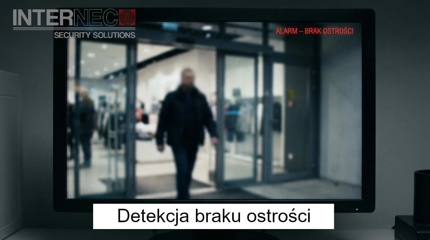 Porównanie obrazu nieostrego z alarmem oraz obrazu o prawidłowej ostrości