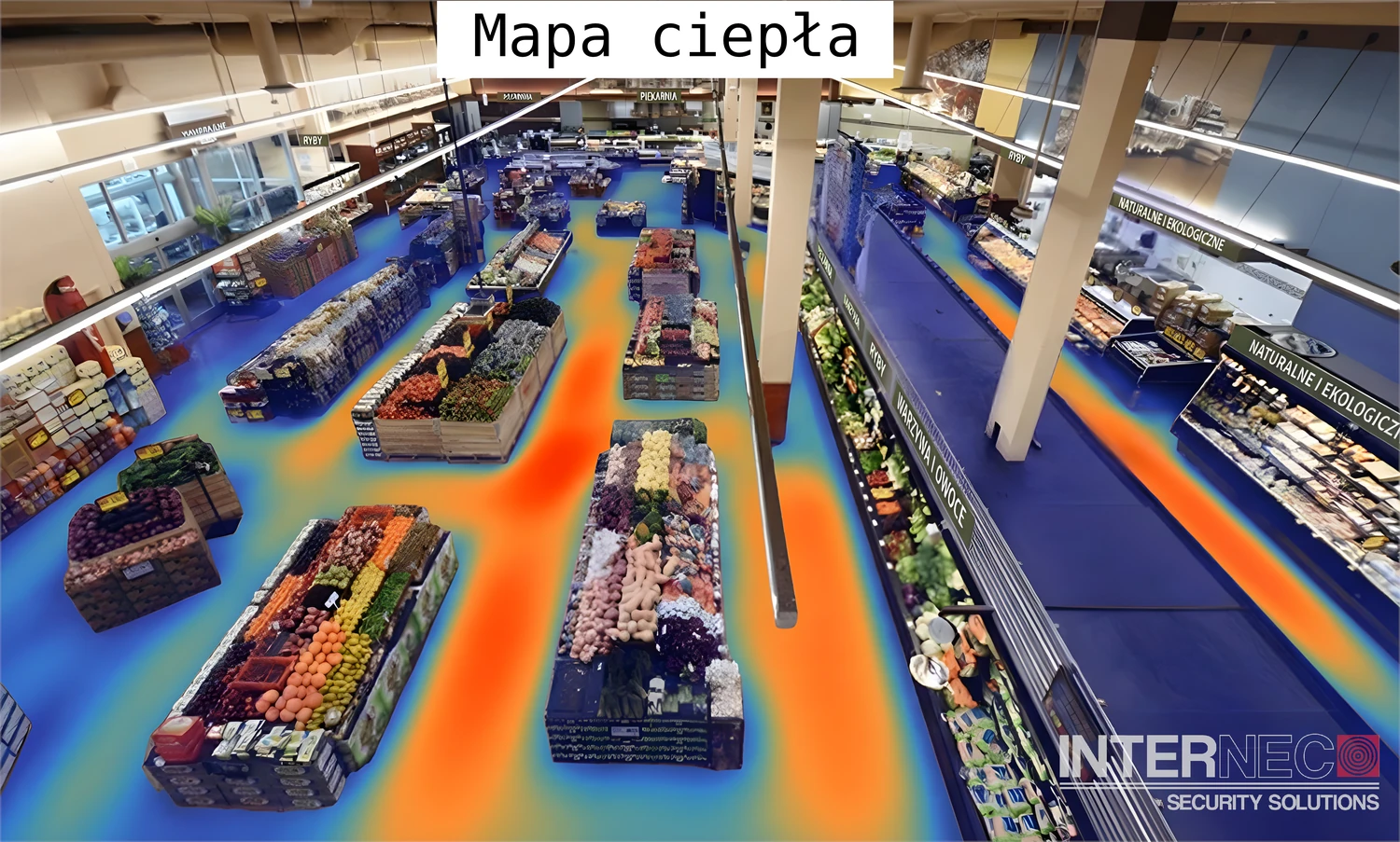 Wizualizacja funkcji mapy ciepła w sklepie odzieżowym