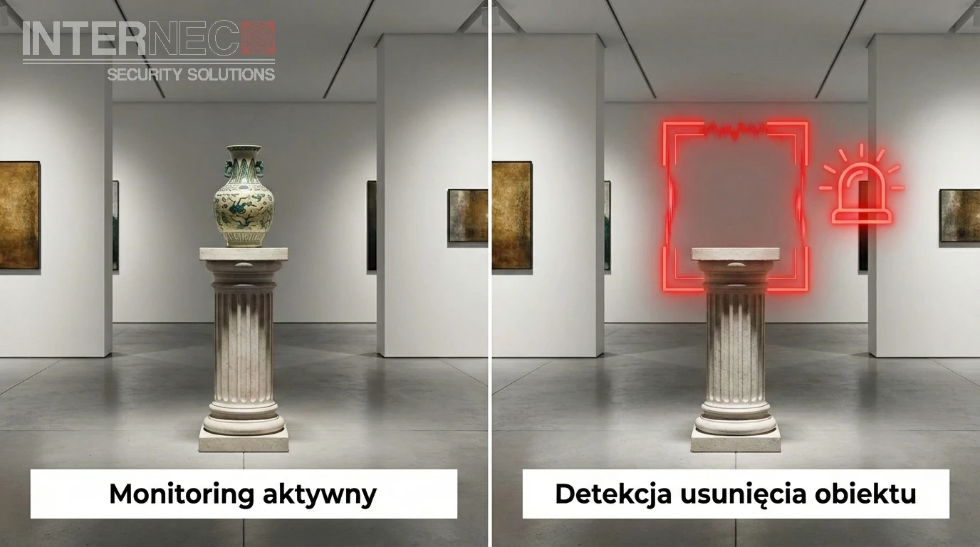 Wizualizacja działania funkcji detekcji usunięcia obiektu w galerii